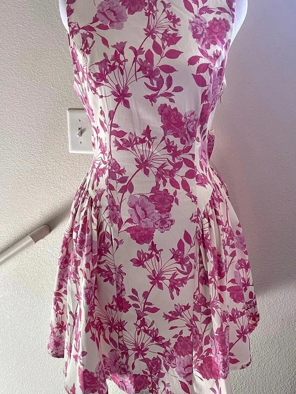Floral Mini Dress in Pink & White New w/o tags